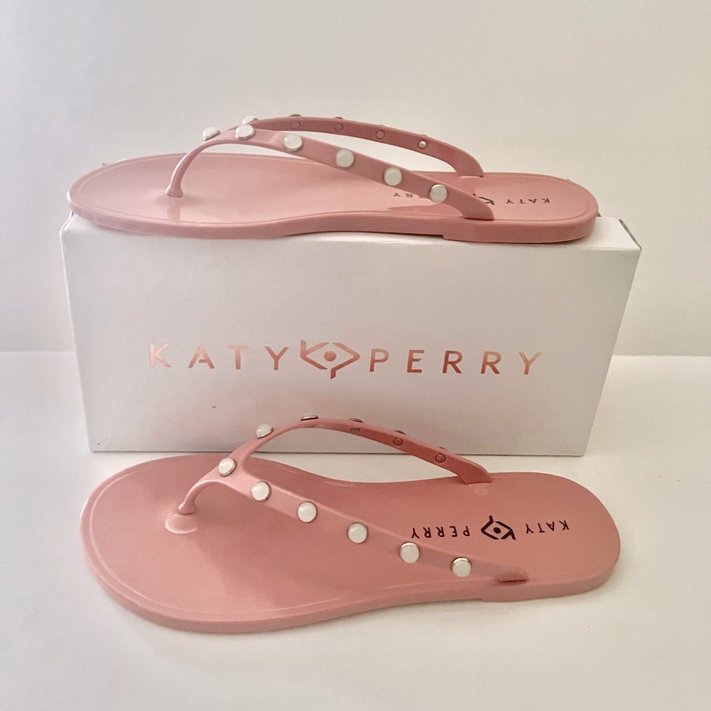 Katy Perry women’s The Geli Gem Pink Embellished Sandals.